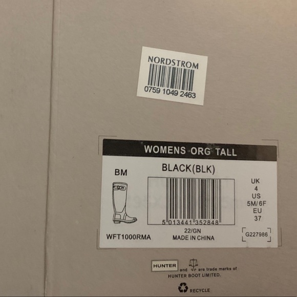 Hunter Tall Matte Flat Wellie Rain Boots UK 4 US 5 - Picture 9 of 9